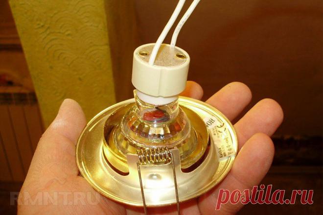 Выбор и монтаж светильников для натяжного потолка RMNT.RU