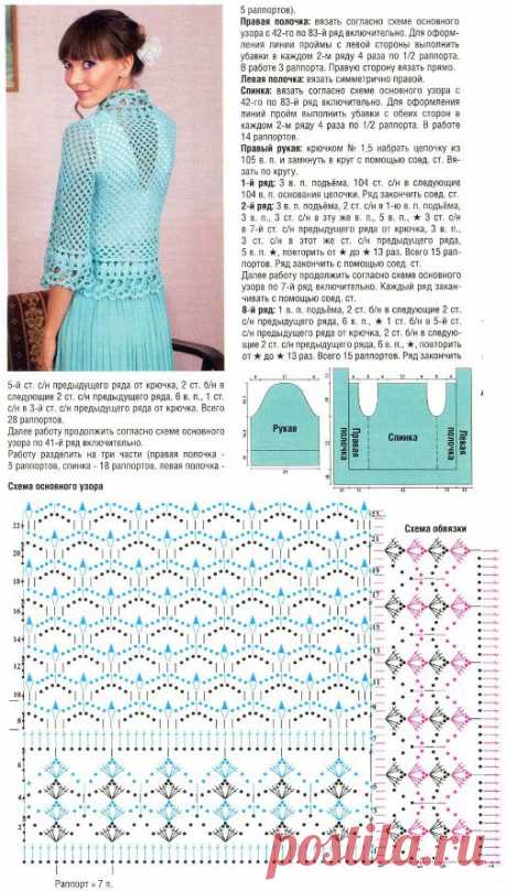 Жакет крючком с описанием. Летние жакеты крючком схемы | Laboratory household