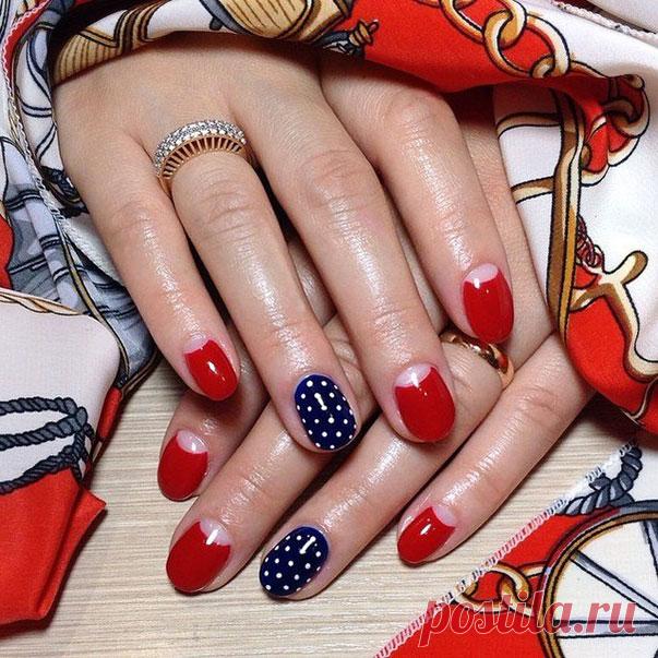 Красные тона в маникюре — Модно / Nemodno
