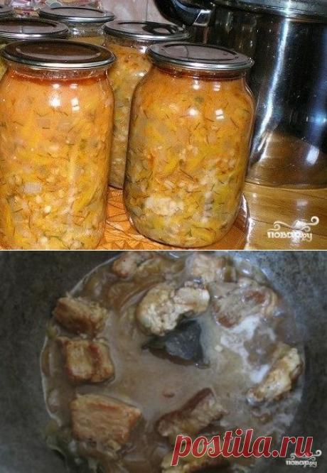 Каша с мясом на зиму