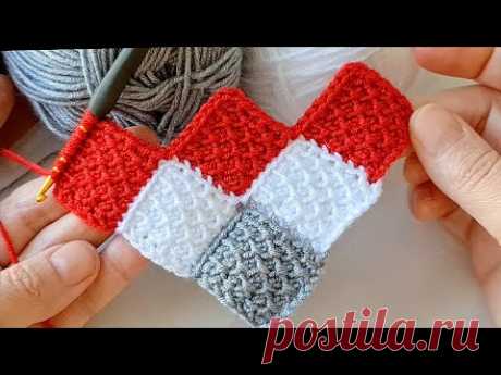 VERY EASY SUPER TUNİSİAN KNİTTİNG CROCHET BEYBİ BLANKET