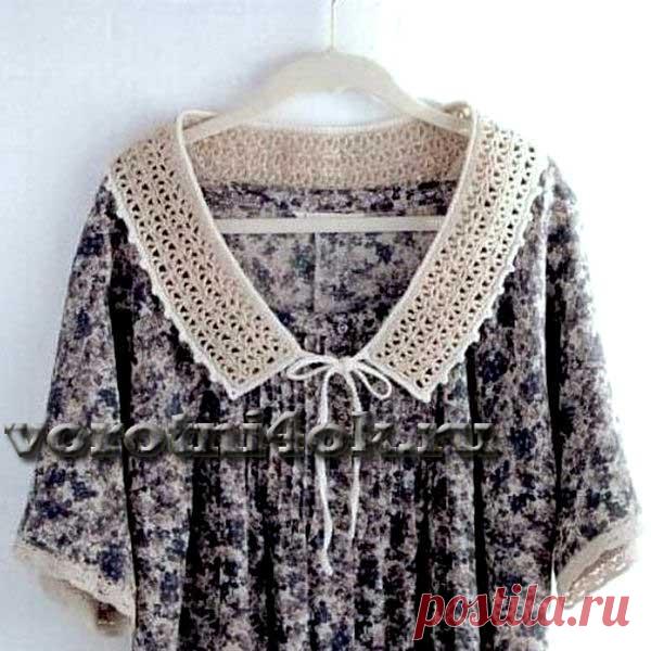 Воротник с белой обвязкой