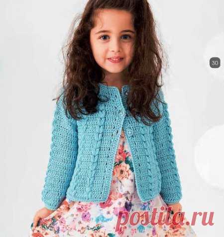 Жакет для девочки крючком