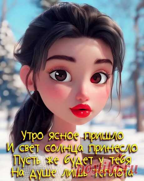 Открытка доброе утро с пожеланием в стихах