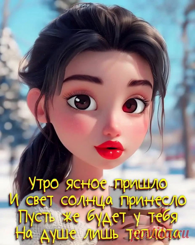 Открытка доброе утро с пожеланием в стихах
