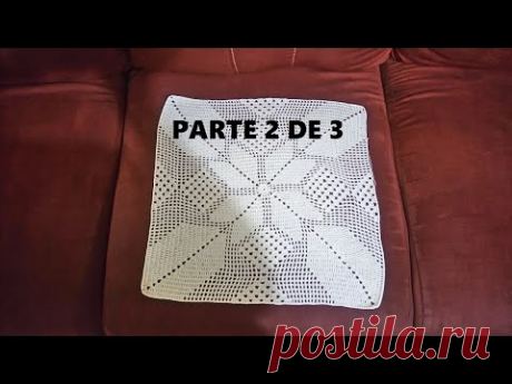 PARTE 2 DE 3: CUADRO DE NOCHEBUENA TEJIDO A CROCHET. | Labores Angélika |