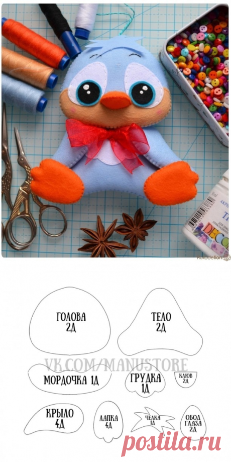 ​Пингвинчик из фетра