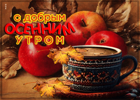Успокаивающая гиф-открытка,  с добрым осенним утром
