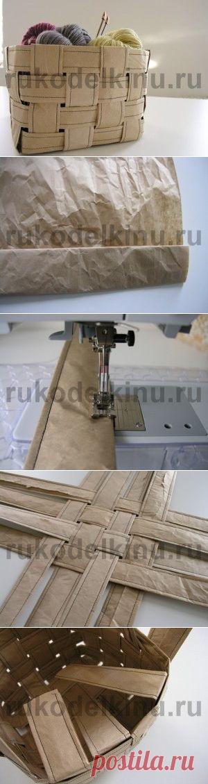 Плетение из бумаги. Как сплести корзину. Мастер-класс. |