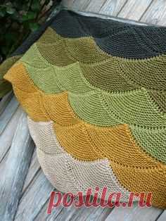 Seashell/clamshell knitting pattern.