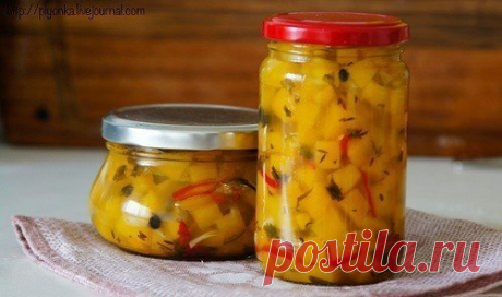 Маринованная тыква с острым перцем!