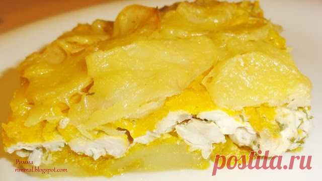 Комплимент от ШЕФА: Картофельно-тыквенная запеканка с курицей