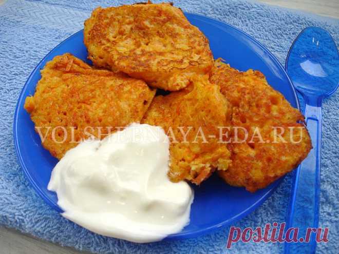 Оладьи из моркови с манкой