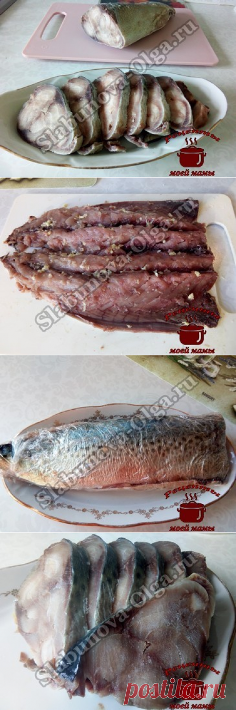 Маринованная скумбрия в морозильной камере. Рецепт. Фото