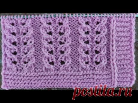 Красивый ажурный узор спицами для жакета, туники, маечки.