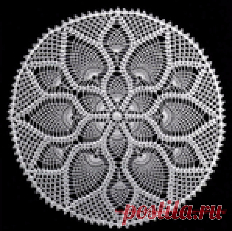 Круглая салфетка - диаметр 32 см