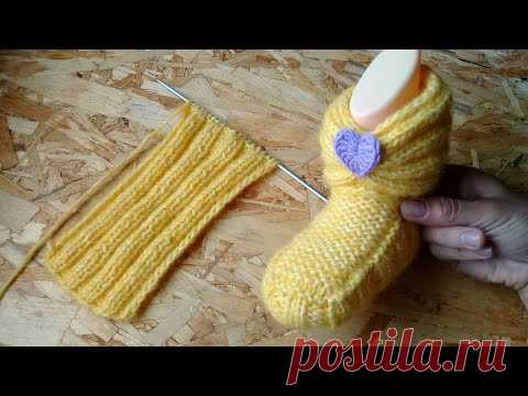 ДЕТСКИЕ СЛЕДКИ-НОСОЧКИ СПИЦАМИ/САМЫМ ПРОСТЫМ СПОСОБОМ
