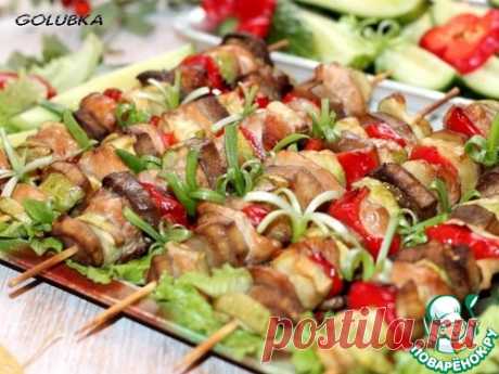 Мини-шашлычки “Рататуй с курицей”