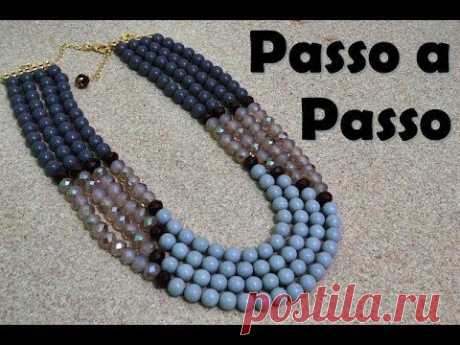▶ Passo a Passo #70: Maxi Colar de Contas - YouTube
