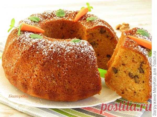 Морковный кекс с грецкими орехами. Пошаговый рецепт с фото