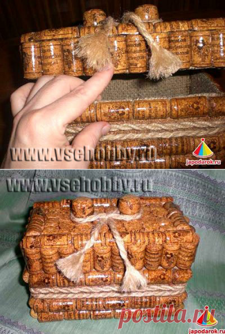 Шкатулка из винных пробок