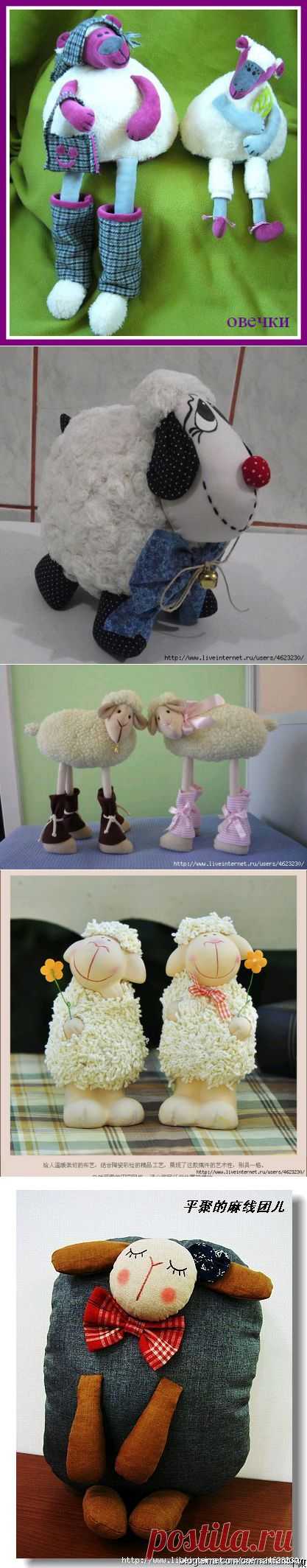 Милые овечки и барашки: игрушки с выкройками