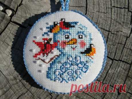 (7) Gallery.ru / Nr. 2 Снеговик - СП Новогодние Хstitch шары 2016 год - miagkaja