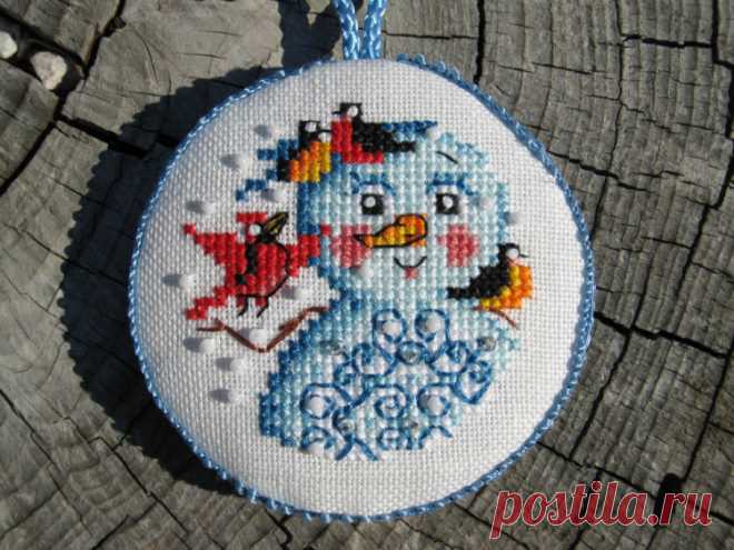 (7) Gallery.ru / Nr. 2 Снеговик - СП Новогодние Хstitch шары 2016 год - miagkaja