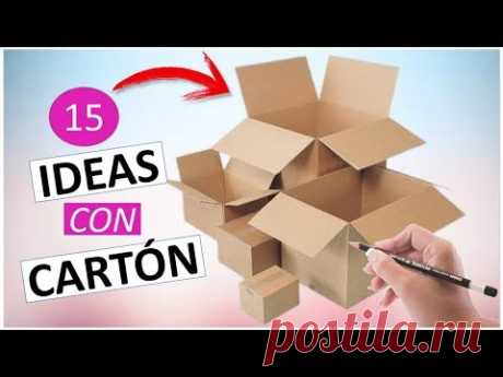 15 Manualidades FÁCILES Y RÁPIDAS con cartón (RECICLAJE)