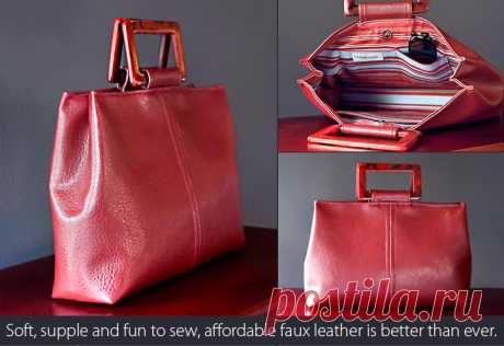 Lush &amp; Plush Trends from Fabric.com: Trendy Faux Leather Handbag | Sew4Home