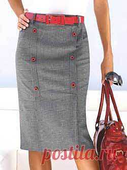 Юбка с односторонними складками