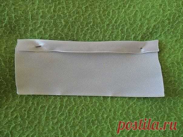 Роскошная роза из атласных лент