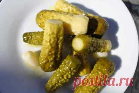 Огурцы соленые в банке - Рецепт современной домашней кухни с фото