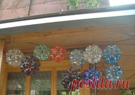 Шар из пластиковых бутылок своими руками. / Идеи для дома / Амалатанагала