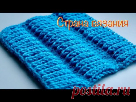 Узоры спицами. Пышная резинка+лицевая гладь