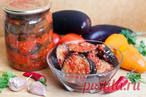 Закуска из баклажанов на зиму «Огонёк»  | Вкусные рецепты