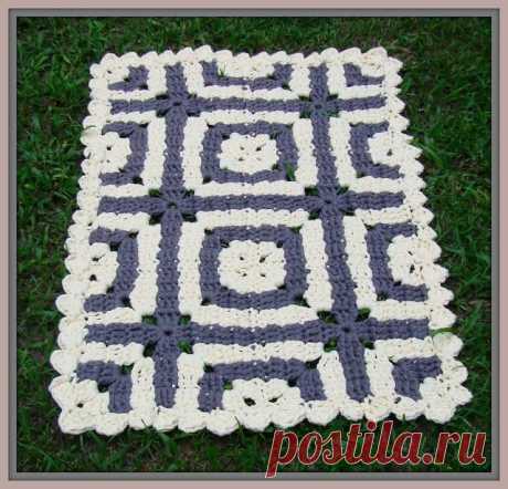 Я также ... CROCHETO: Ковер квадратов &quot;вводит в заблуждение&quot;