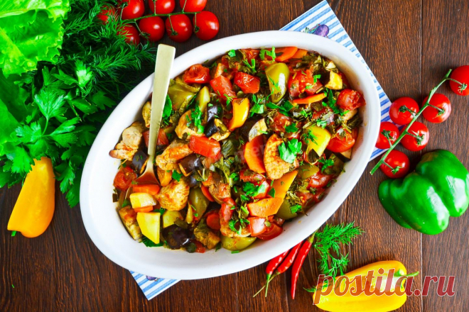 Овощное рагу в духовке с мясом и картошкой рецепт с фото пошагово и видео - 1000.menu