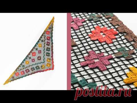 Alize Angora Gold Batik ile Şal Yapımı / Chain Work Shawl / ОБВЯЗКА ШАЛИ ВОЗДУШНЫМИ ПЕТЛЯМИ