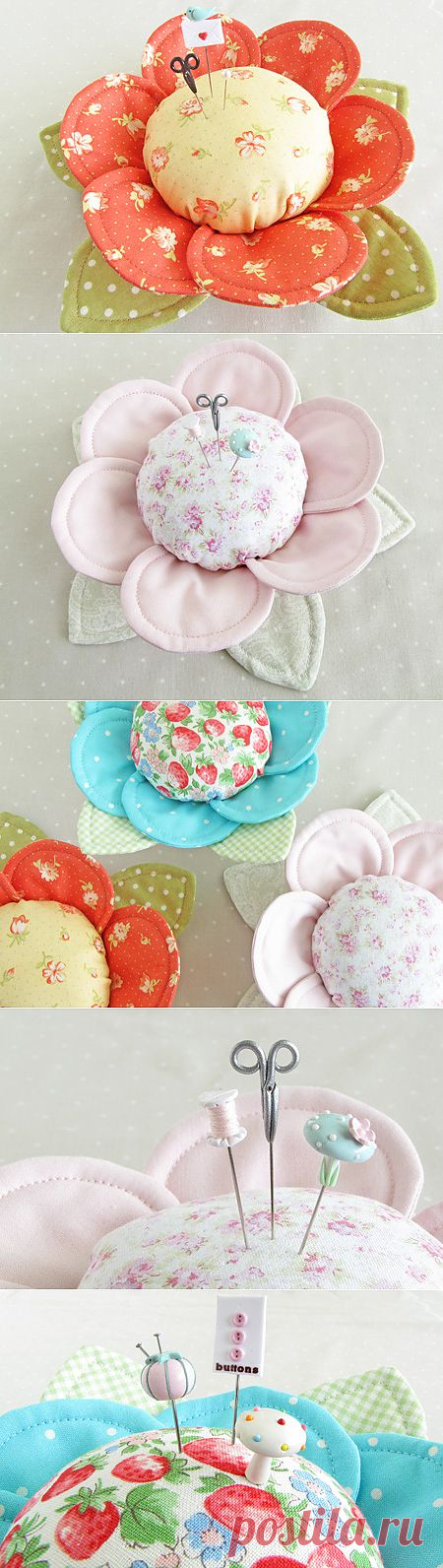 "With Fabric & Thread" Pin Cushion Buttercups - Pretty by Hand - Pretty By Hand