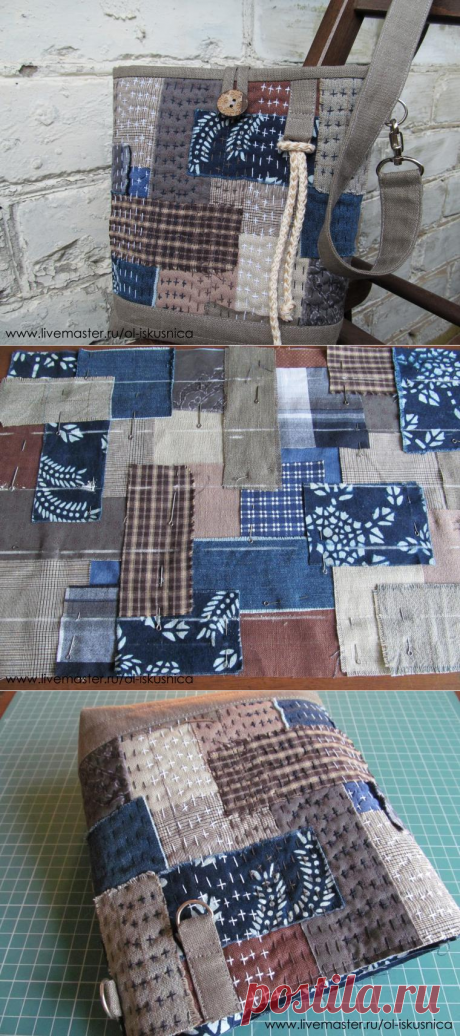 Сумка «боро» из лоскутов — Делаем руками