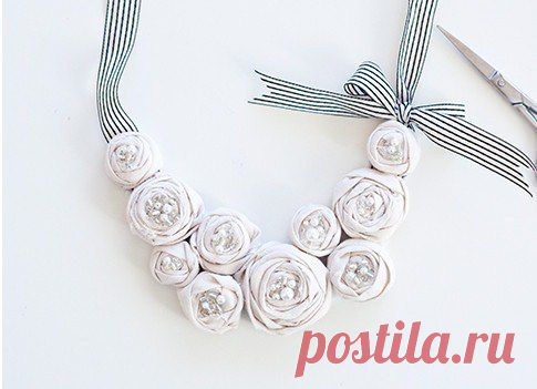 Колье весеннее тексильное / KNITLY.com - блог о рукоделии