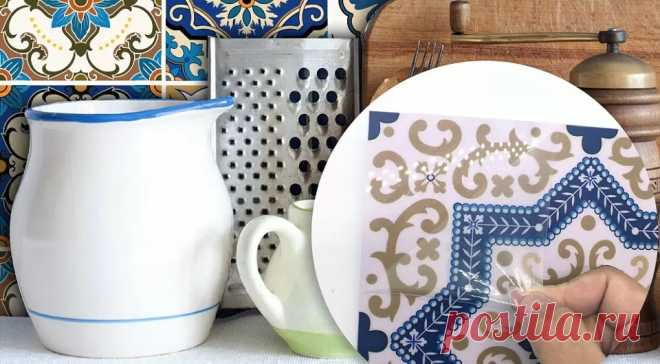 Обновляем кухонный фартук без перекладки плитки: 8 бюджетных идей