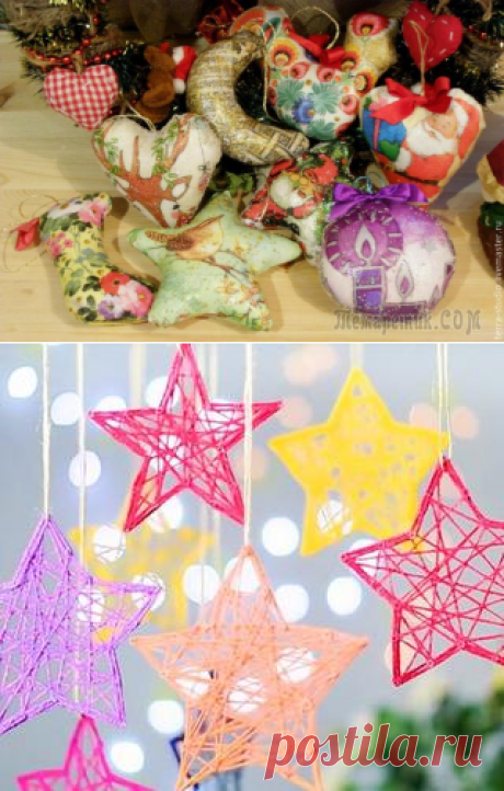 Создаем ёлочные игрушки в технике декупажа по ткани