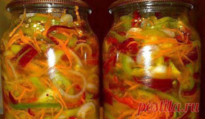 Салат на зиму из огурцов, помидоров, капусты