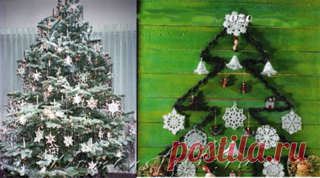 Вязаные снежинки — идея и схемы. |