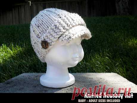 Ravelry: Quick &amp; Easy Knitted Newsboy Hat pattern by Janet Jameson
