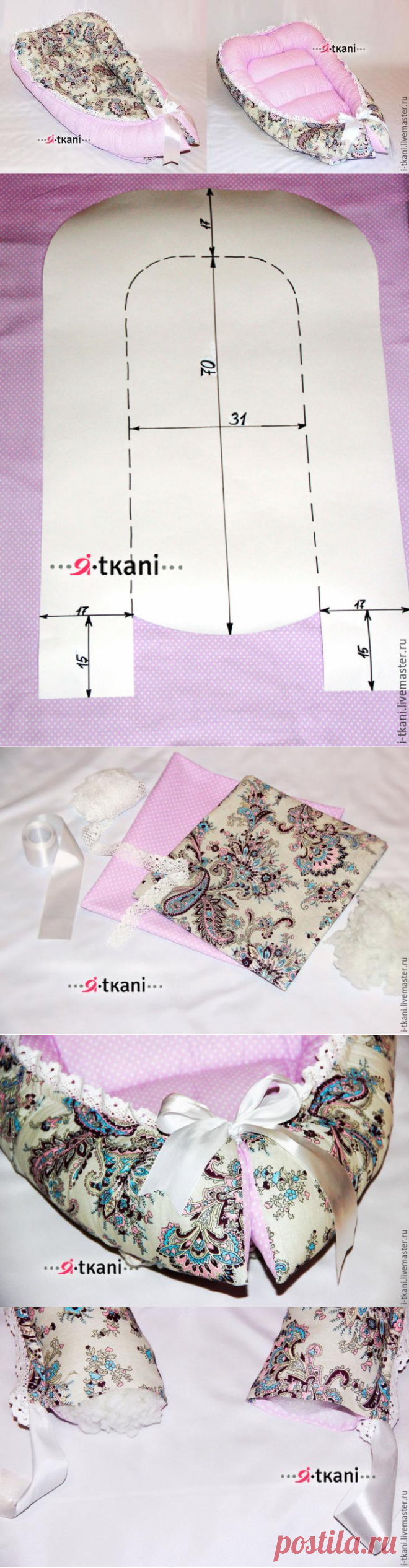 Создаем сказку для новорожденных: шьем Babynest — двухстороннее гнездышко-кокон