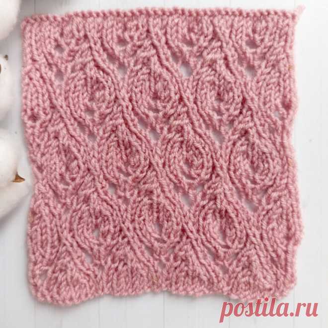 Простой ажурный узор спицами со схемой Самые красивые узоры спицами -