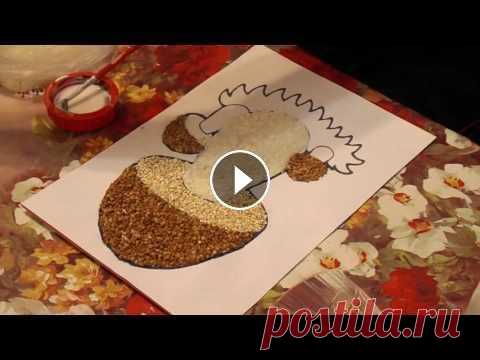 поделки из природного материала в детский сад гриб поделка из природного материала - гриб из риса, гречки, пшена. и кора дуба, которую пришлось подкрасить в зеленый цвет:)...